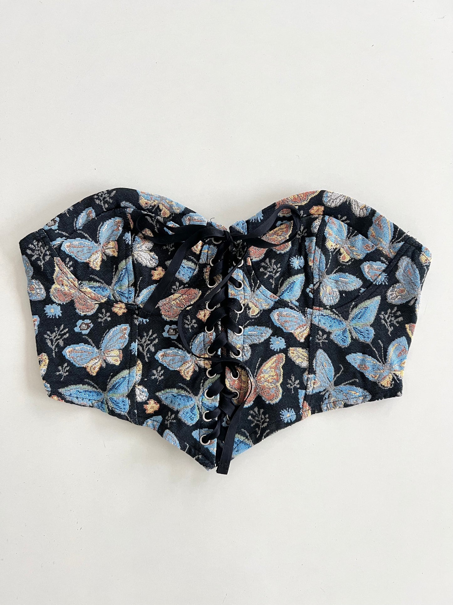 Jacquard Butterfly Vintage Top-Bust 32