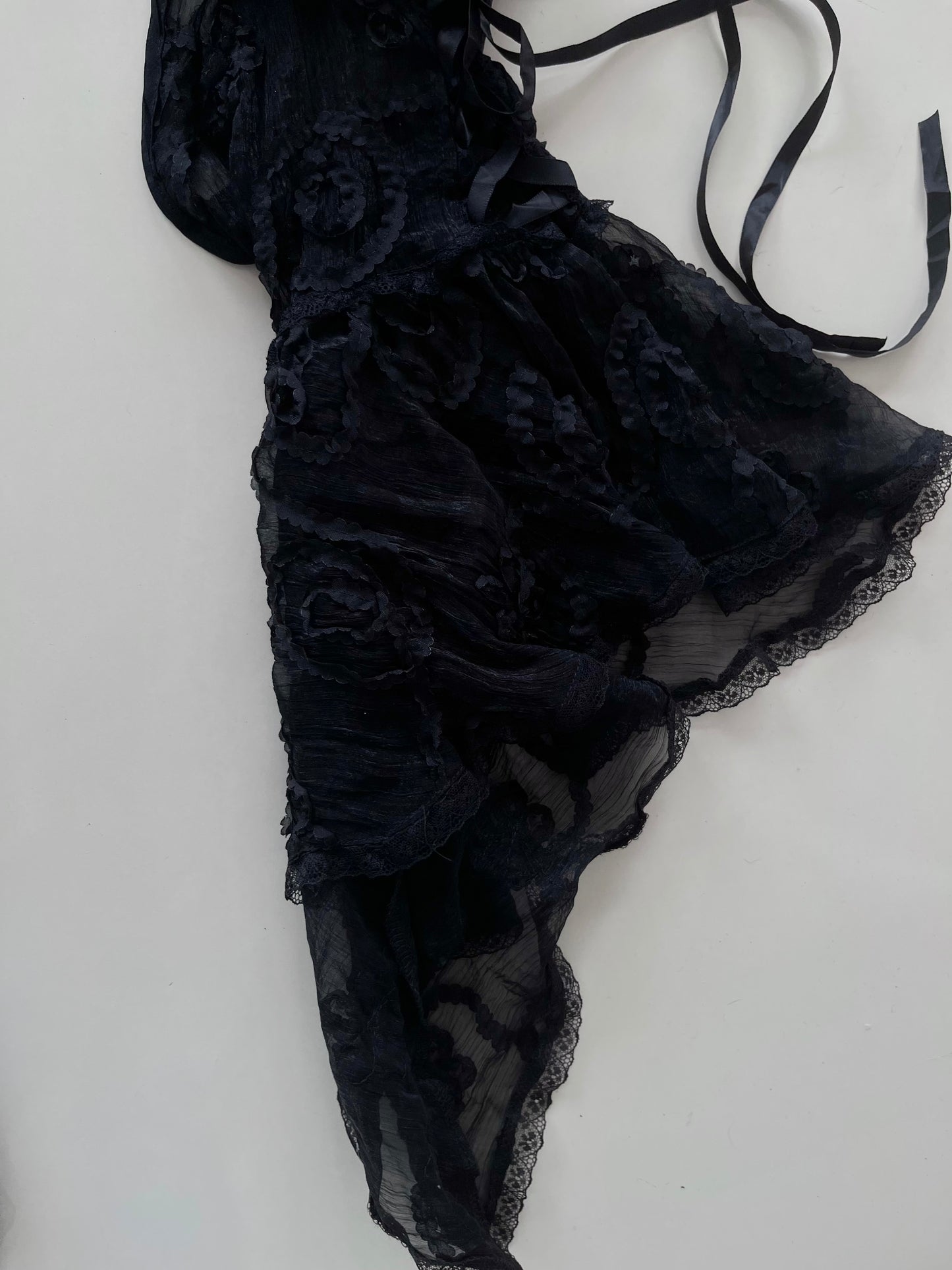 Gothic Victorian Feather & Lace Dramatic Shrug-Freesize