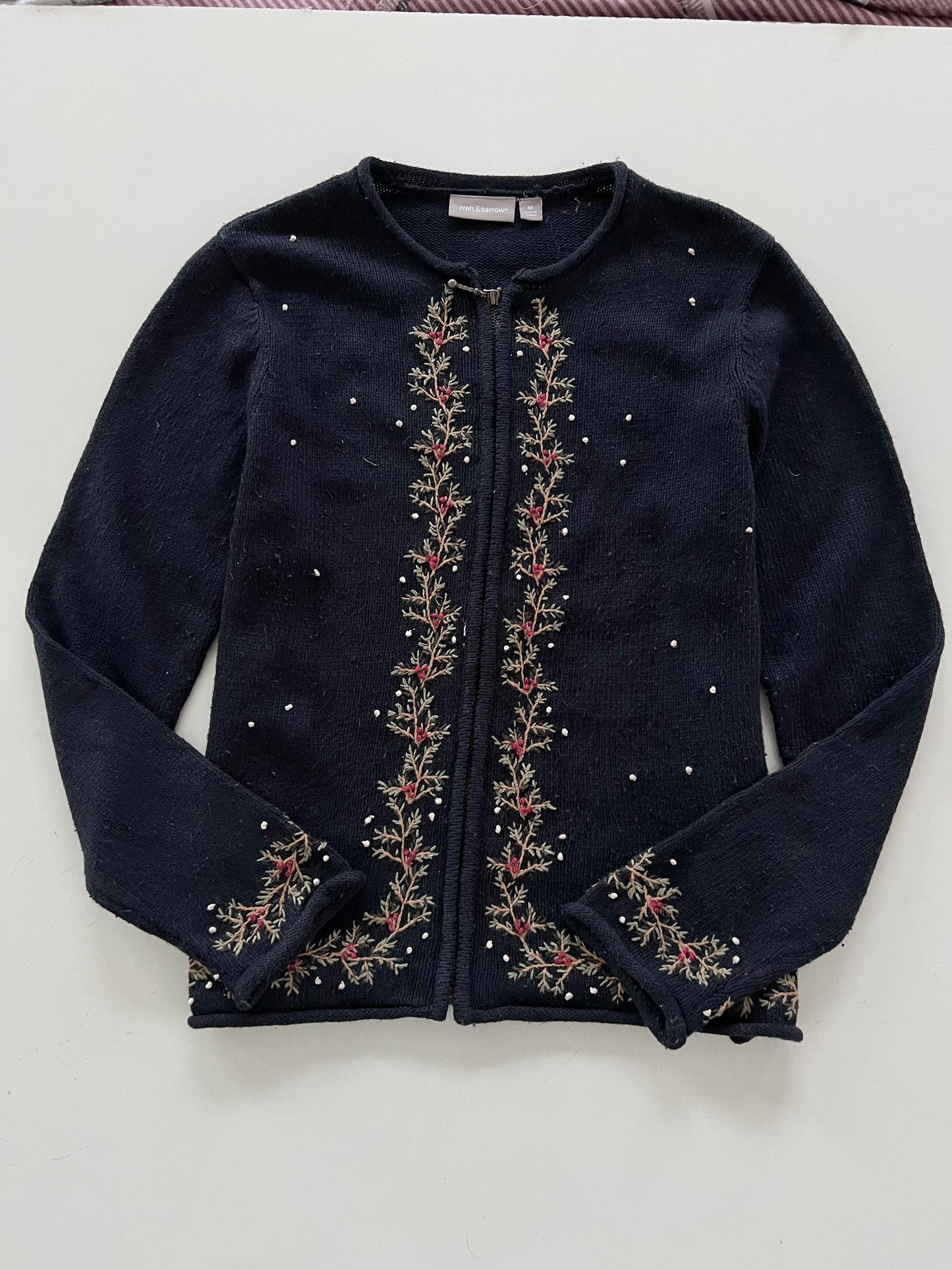Croft & Barrow Embroidered Sweater-Bust 42