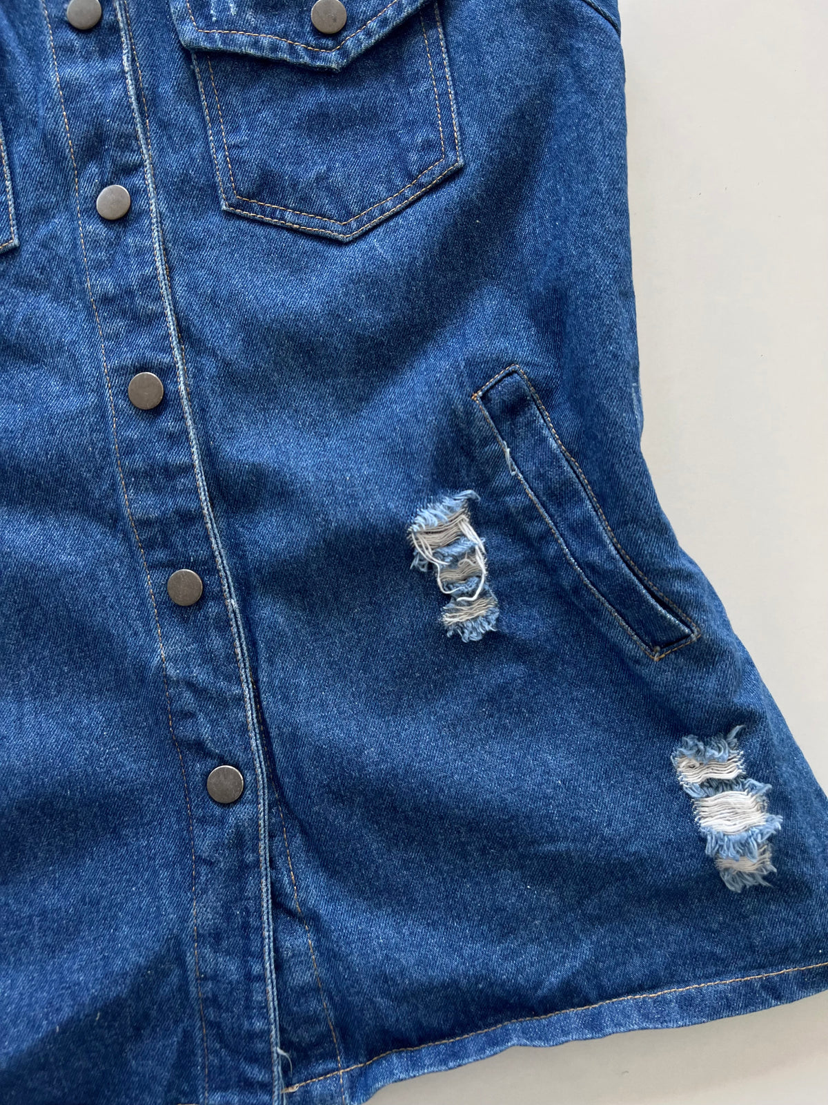 Now Idea By Denim Vest-Bust 42