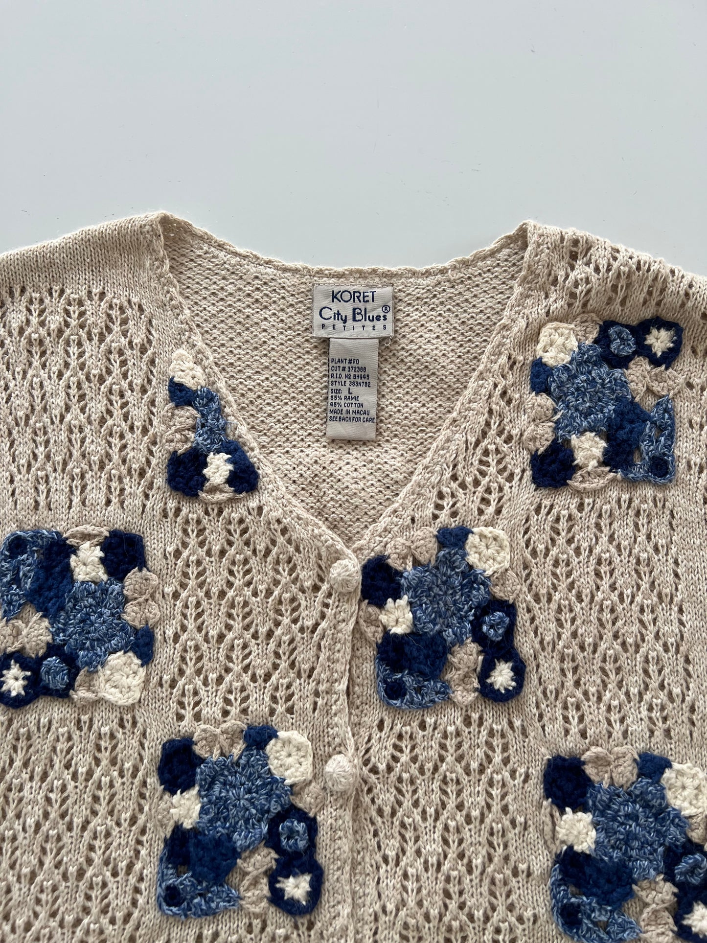 Koret City Blues Embroidered Sweater-Bust 42