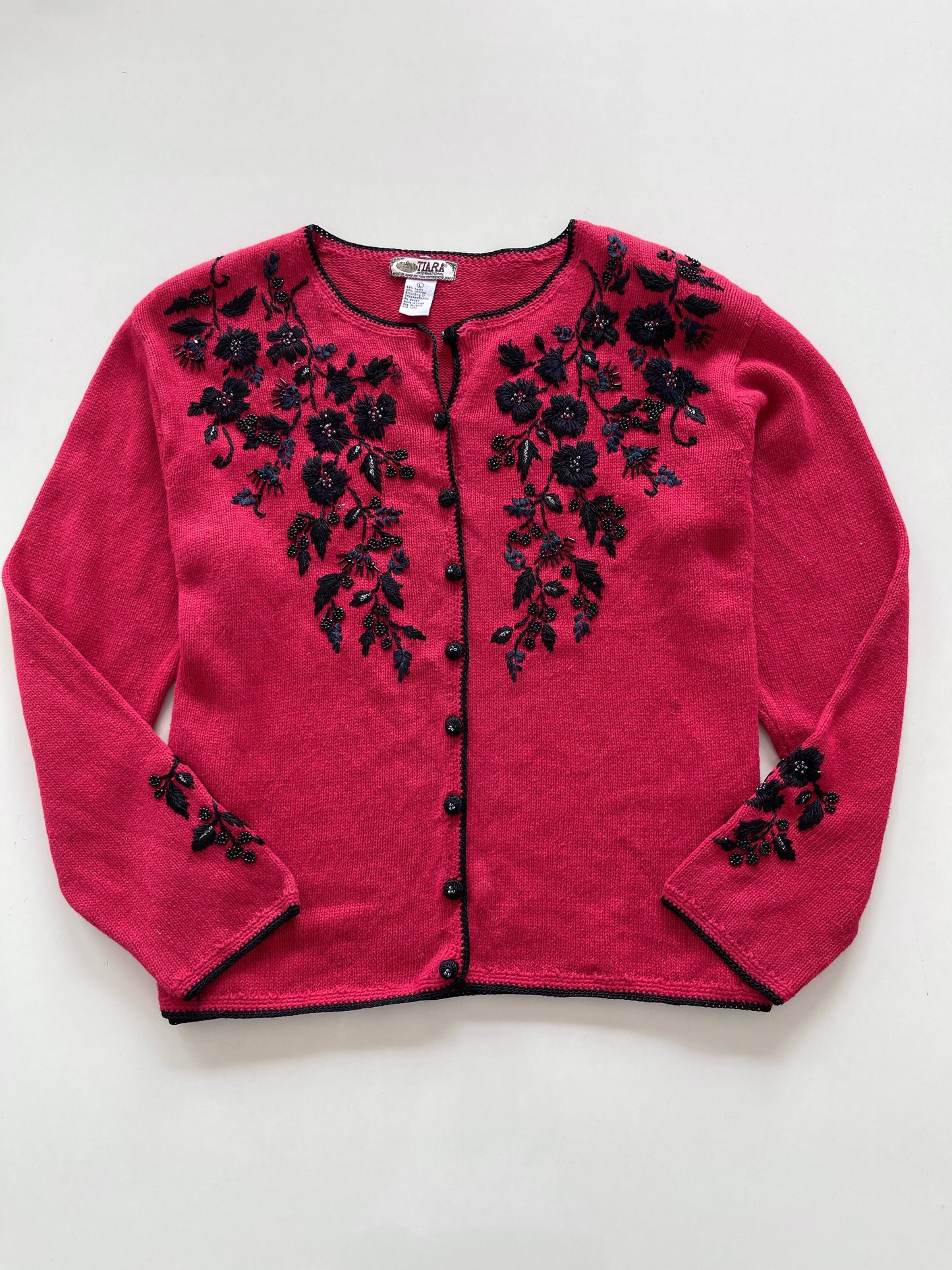 Tiara Embroidered Sweater-Bust 46