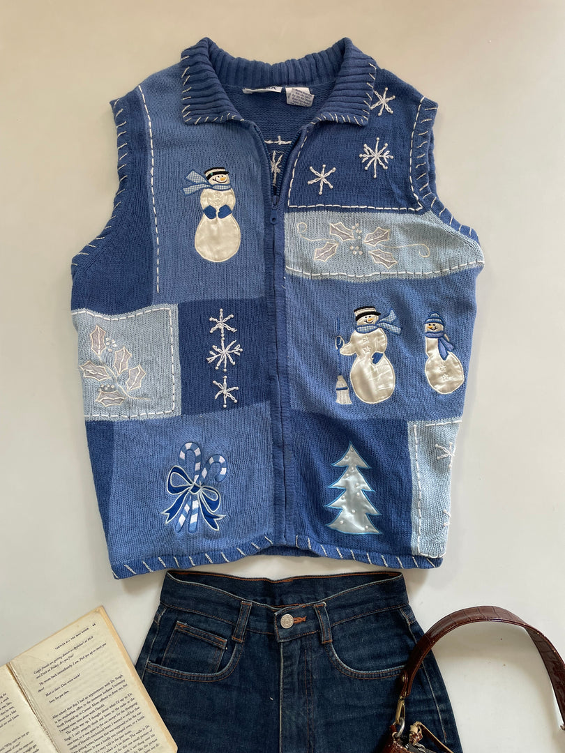 Blair Embroidered Christmas Sweater Vest-Bust 50