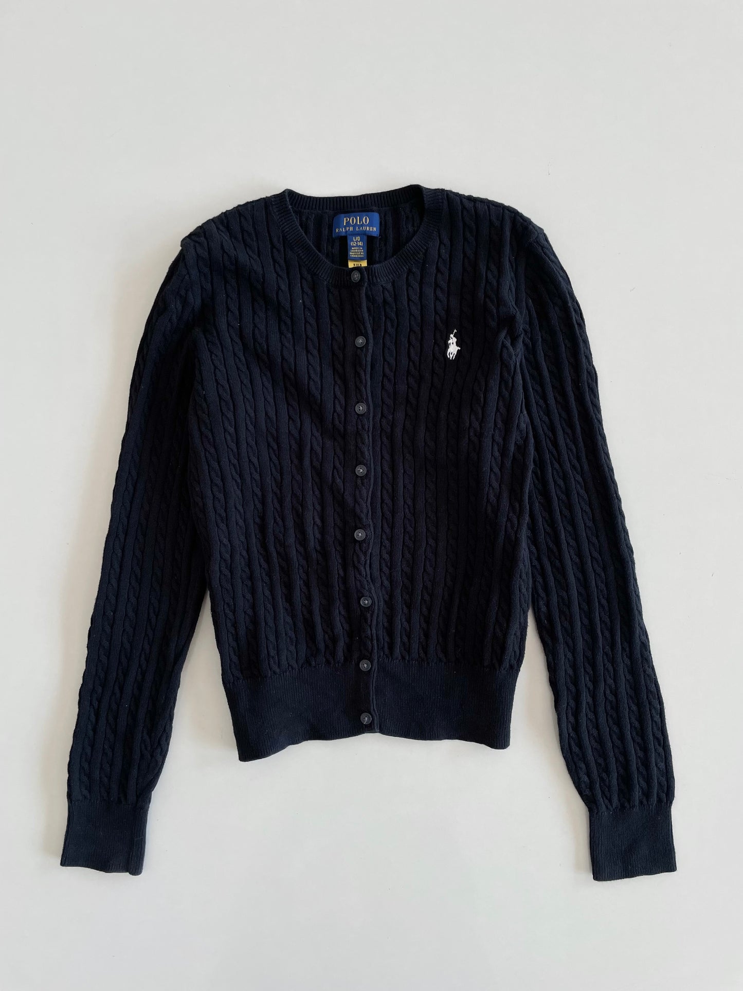 Ralph Lauren 100% Cotton Vintage Cardigan-Bust 32 to 34
