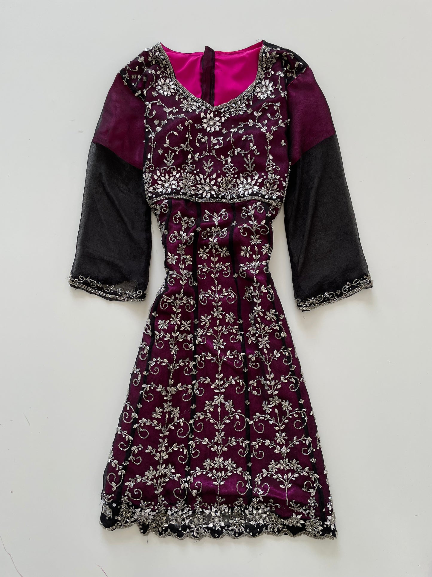 Heavily Embroidered Dress-Bust 40