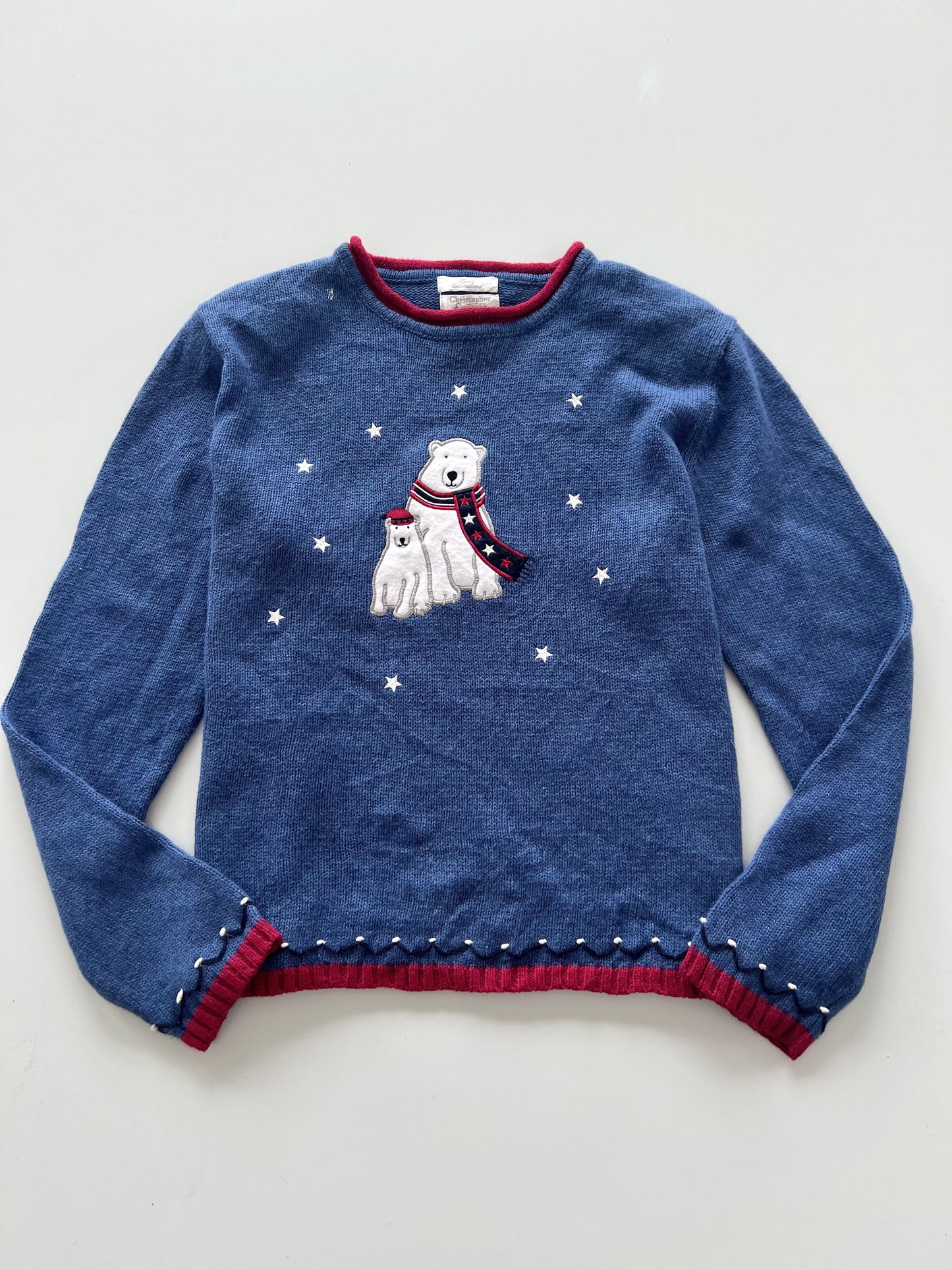 Christopher & Banks Embroidered Sweater-Bust 44