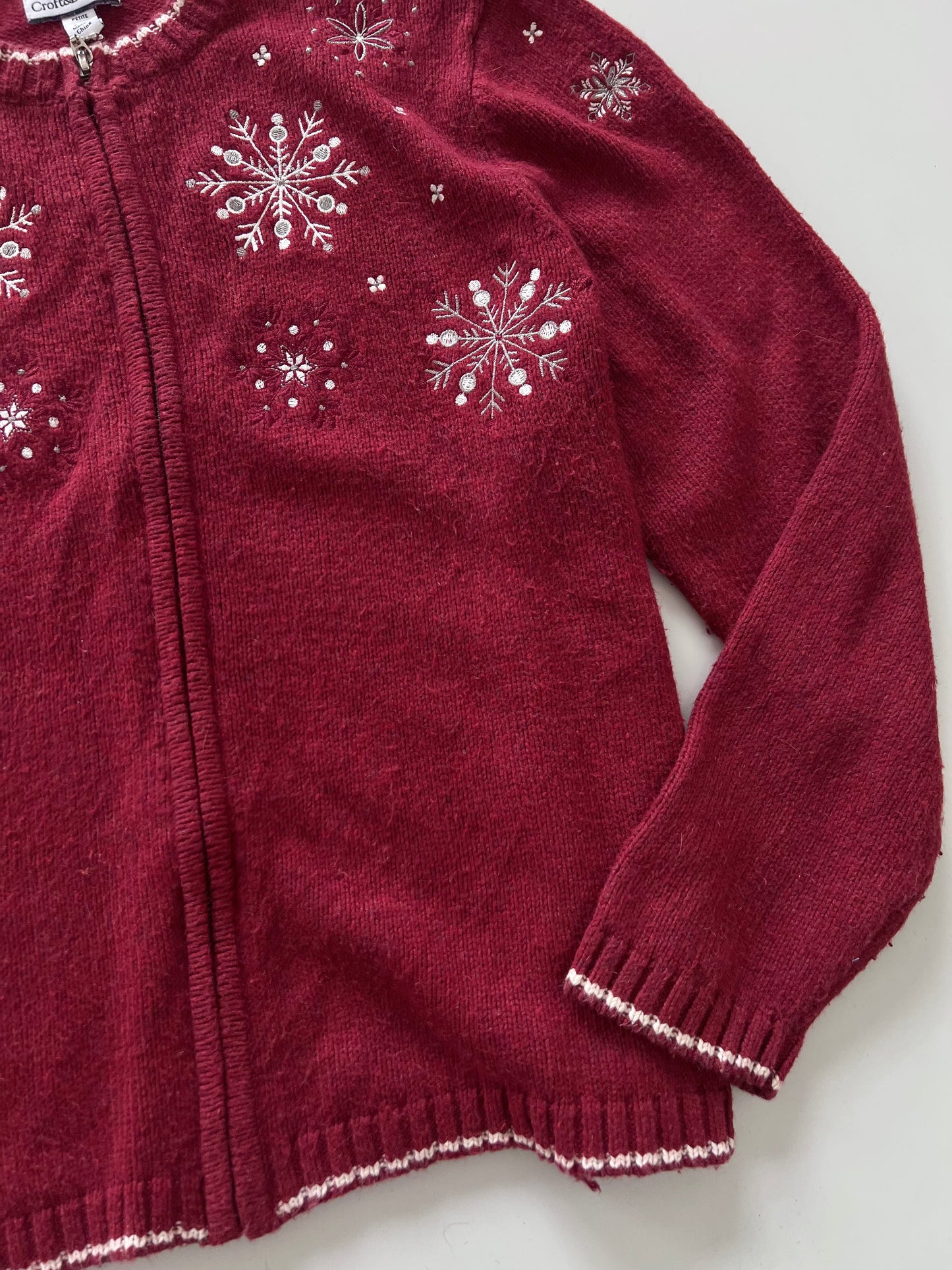 Croft&Barrow Embroidered Zipper -Bust 46
