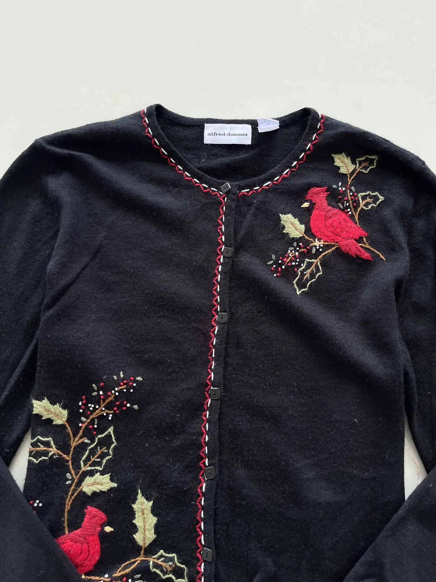 Alfred Dunner Vintage  Embroidered Sweater-Bust 46