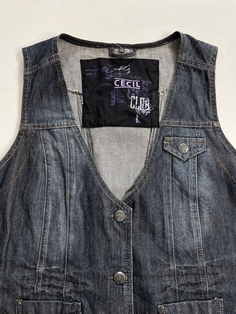 Cecil Denim Waistcoat-Bust 40