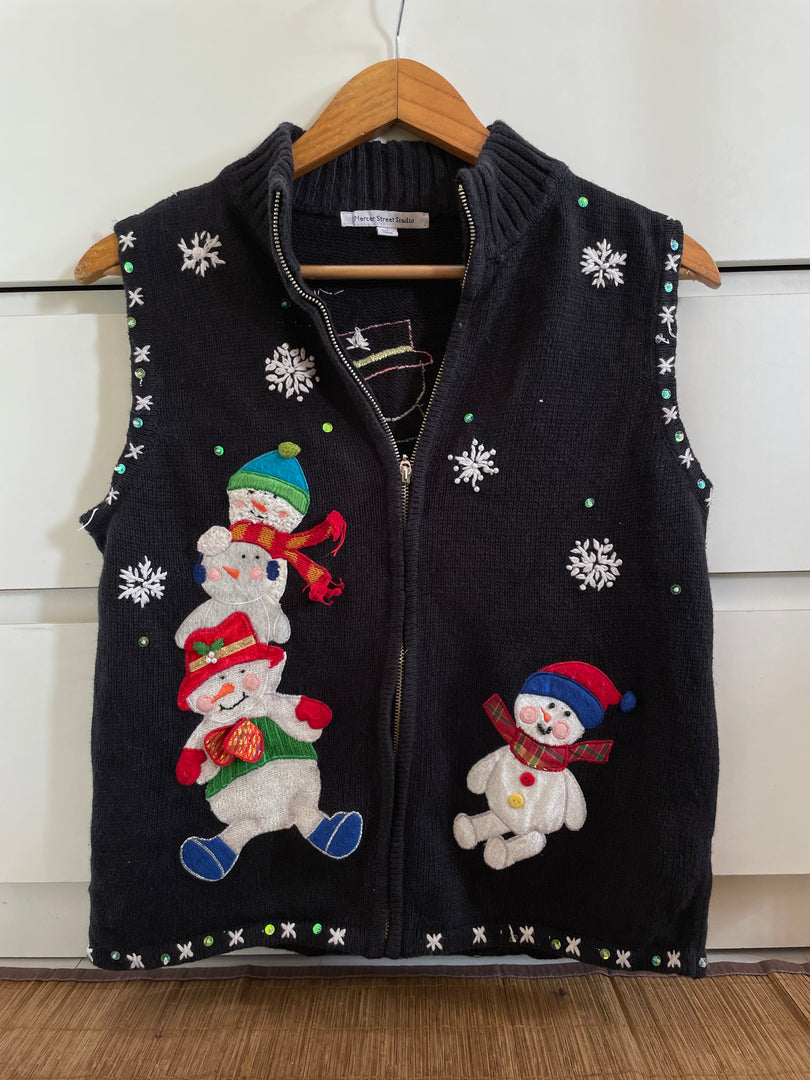 Mercer Street Embroidered Christmas Sweater-Bust 36