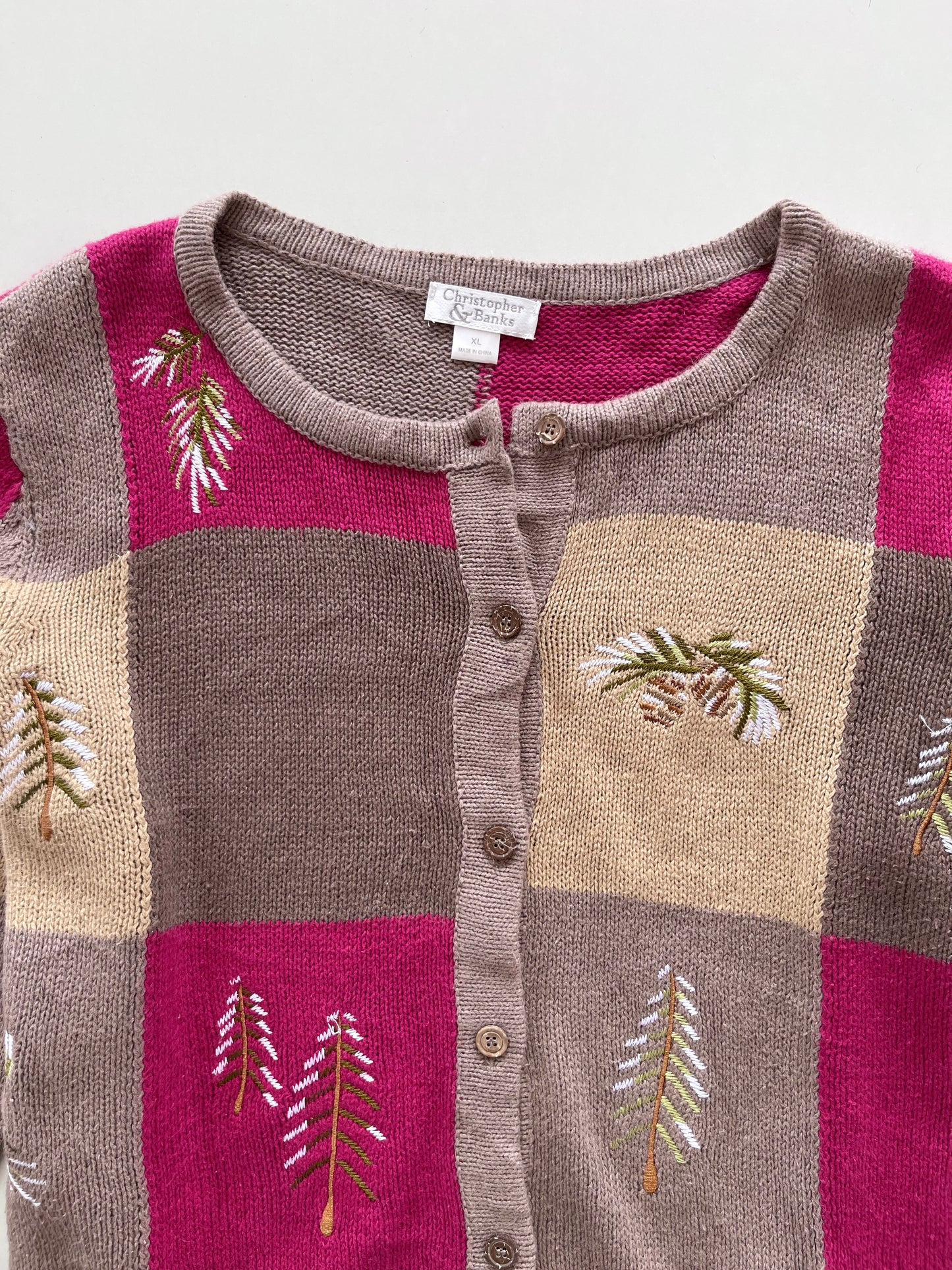 Christopher & Banks Embroidered Sweater-Bust 46