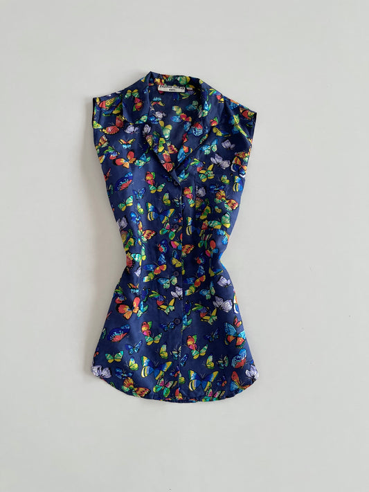 Vintage 100% Silk Top-Bust 38