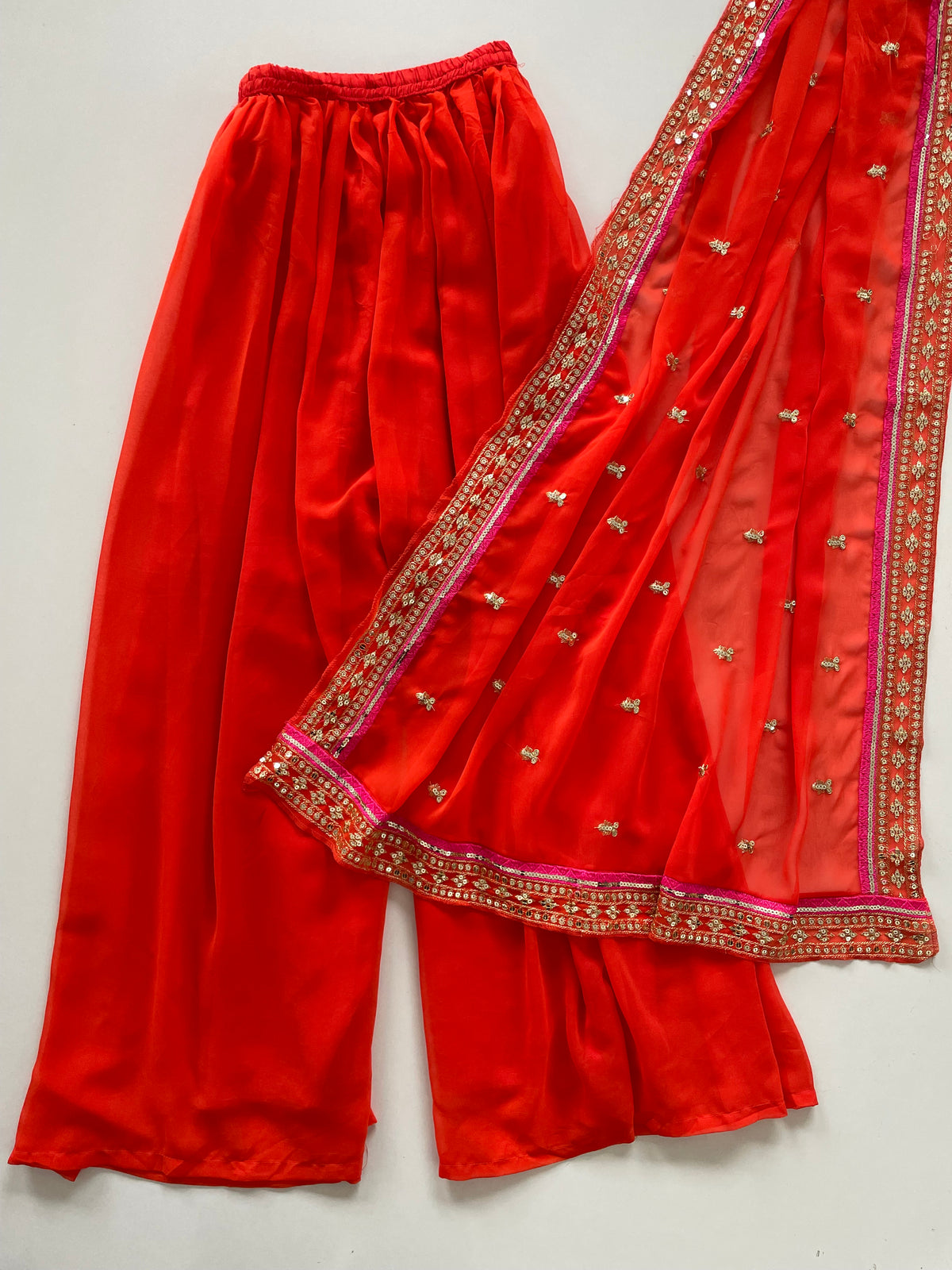 Dupatta & Plazo Set-Waist 26 to 32